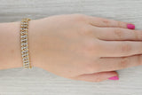 Tan 1.20ctw Diamond Tennis Bracelet 14k Yellow Gold 7.25" 9.2mm