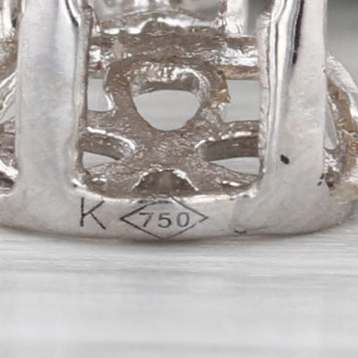 8.32ctw Green Tourmaline Diamond Halo Drop Pendant 18k White Gold GIA