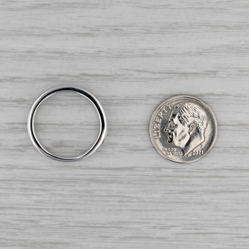 1ctw Diamond Wedding Band 14k White Gold Anniversary Stackable Ring Size 7