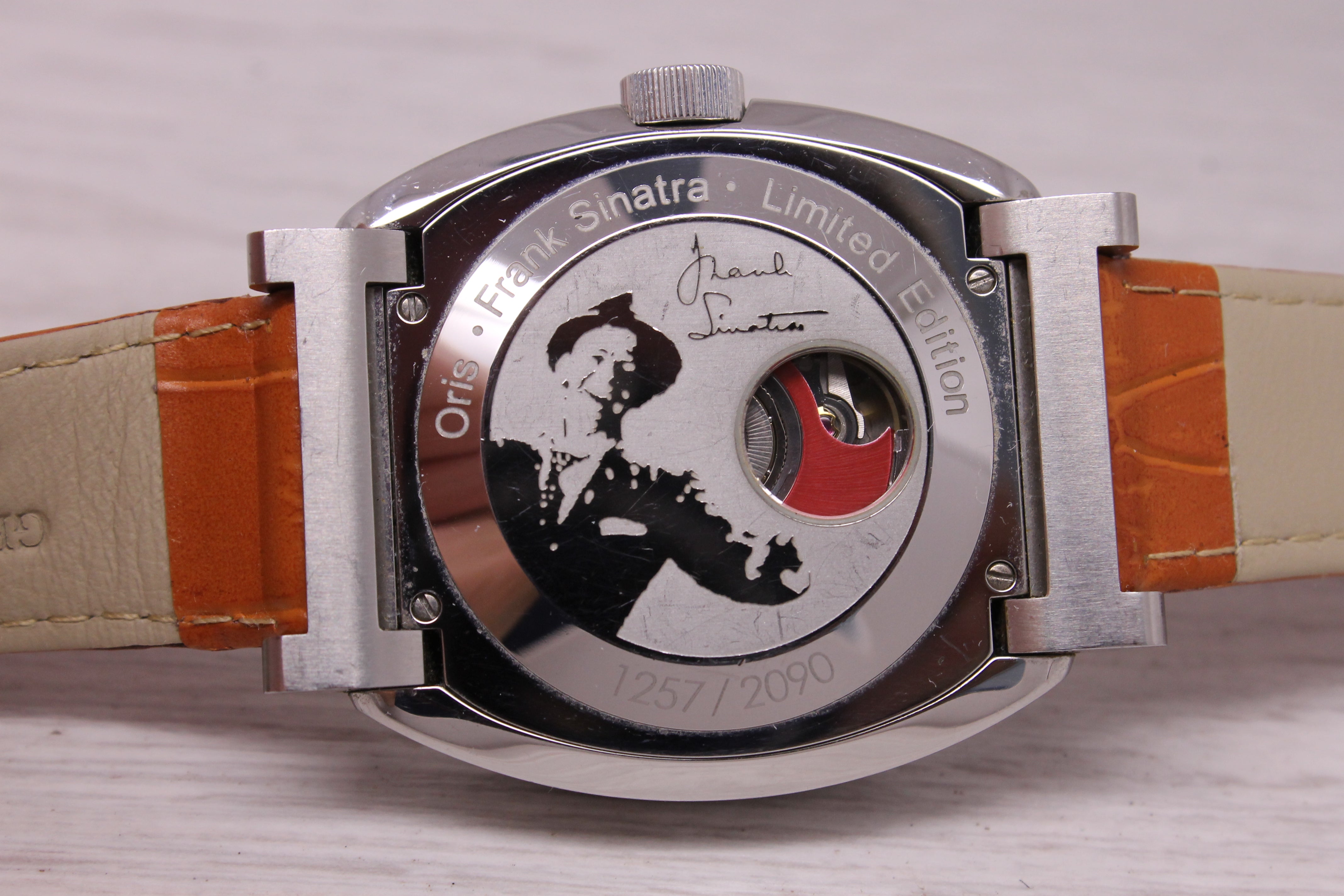 Oris Frank Sinatra Limited Edition Mens 39mm Steel Automatic Watch Power Reserve