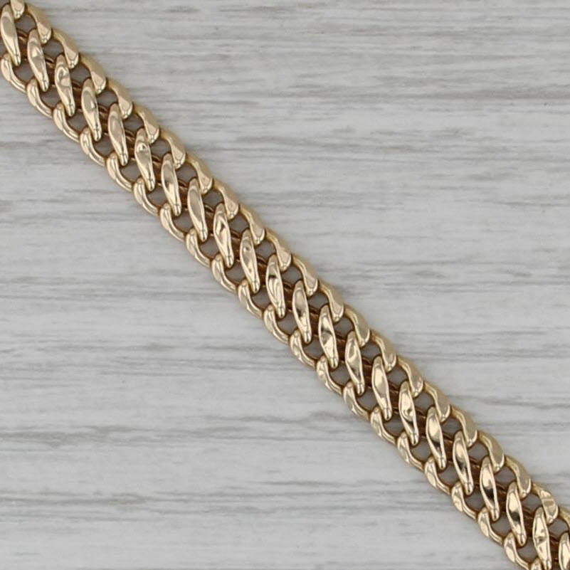 Curb Chain Bracelet 14k Yellow Gold Milor Italy 6.25" 6.2mm