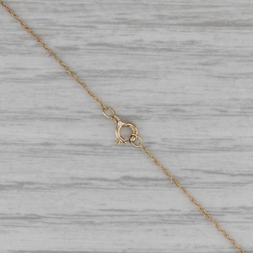 0.77ctw Diamond Clusters Journey Pendant Necklace 10k Yellow Gold 18.25"