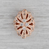0.15ctw Diamond Slide Bracelet Charm 14k Rose Gold Vintage Richard Klein