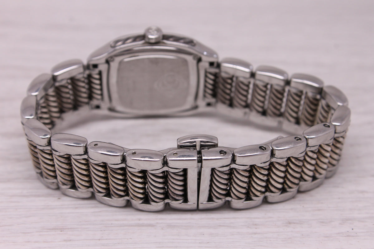 David Yurman Thoroughbred 25mm Steel Ladies Watch MOP Diamond Dial T304-XSST
