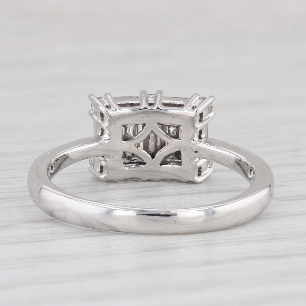 0.84ctw VS2 Diamond Baguette Ring 18k White Gold Size 7.75