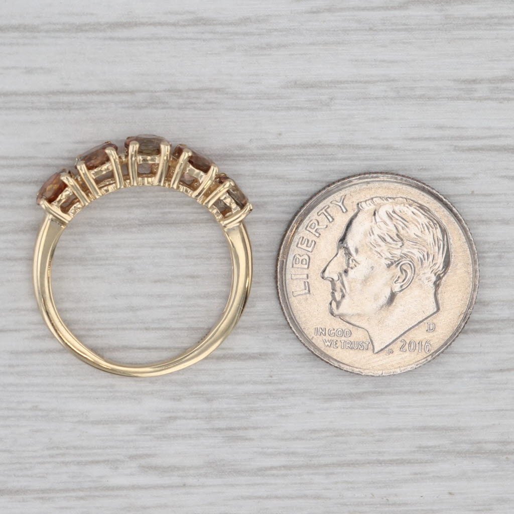 Rainbow 1.25ctw Andalusite Ring 10k Yellow Gold Size 5 Stackable