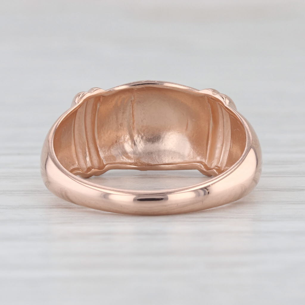 Brushed Beveled Ring 10k Rose Gold Size 7 Michael Anthony