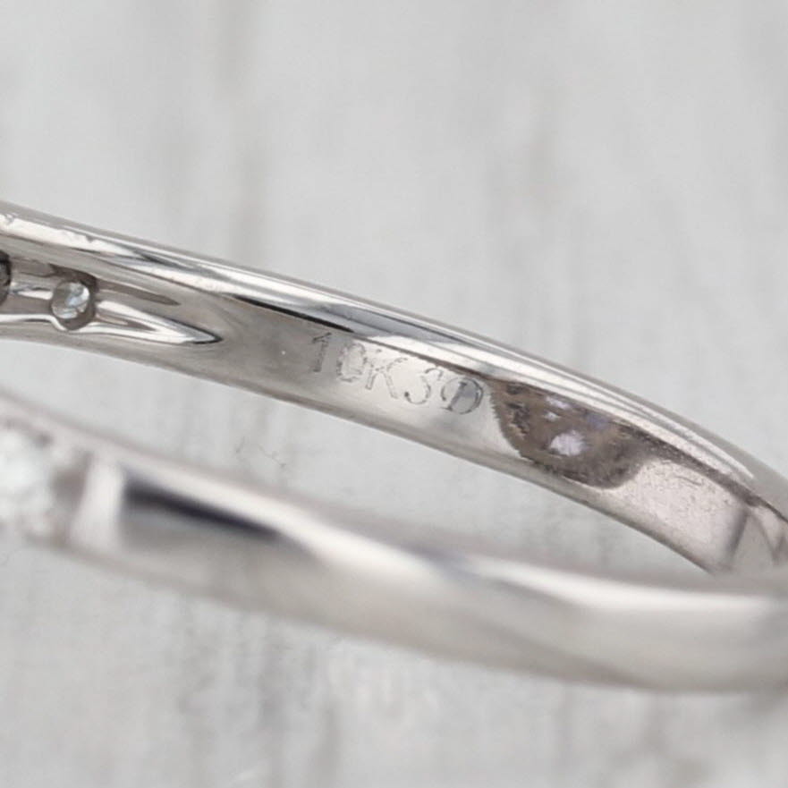 3.66ctw Oval Tanzanite Diamond Halo Ring 10k White Gold Size 6.75 Engagement