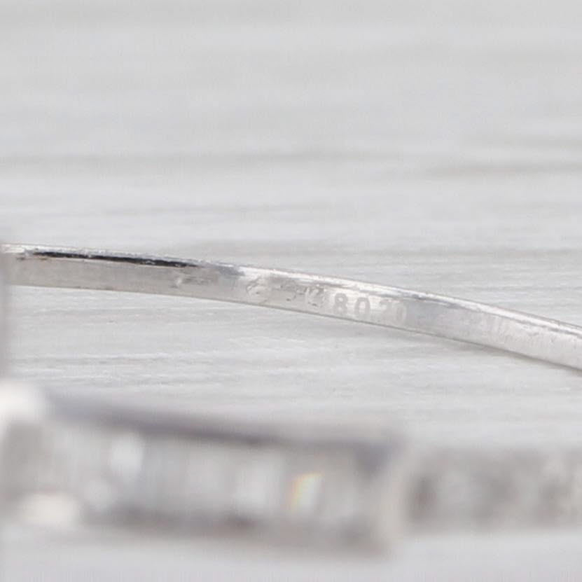 0.15ctw Diamond Open Top T Ring 18k White Gold Size 6.5 Adjustable