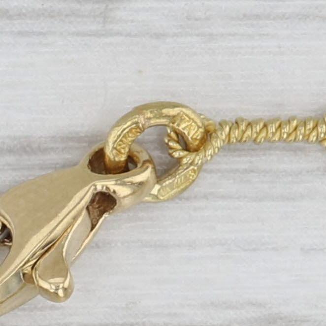 Bar Chain Necklace 18k Yellow Gold 18" 2mm Textured Links