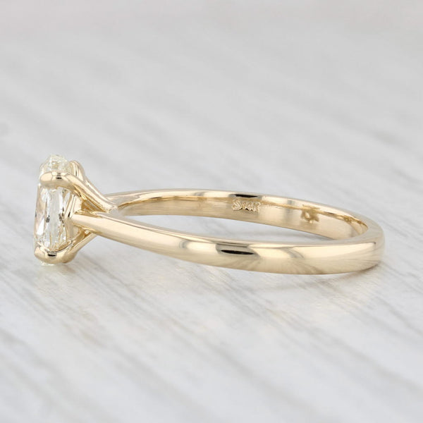 New 1ct Round Diamond Solitaire Engagement Ring 14k Yellow Gold 6.75 GIA