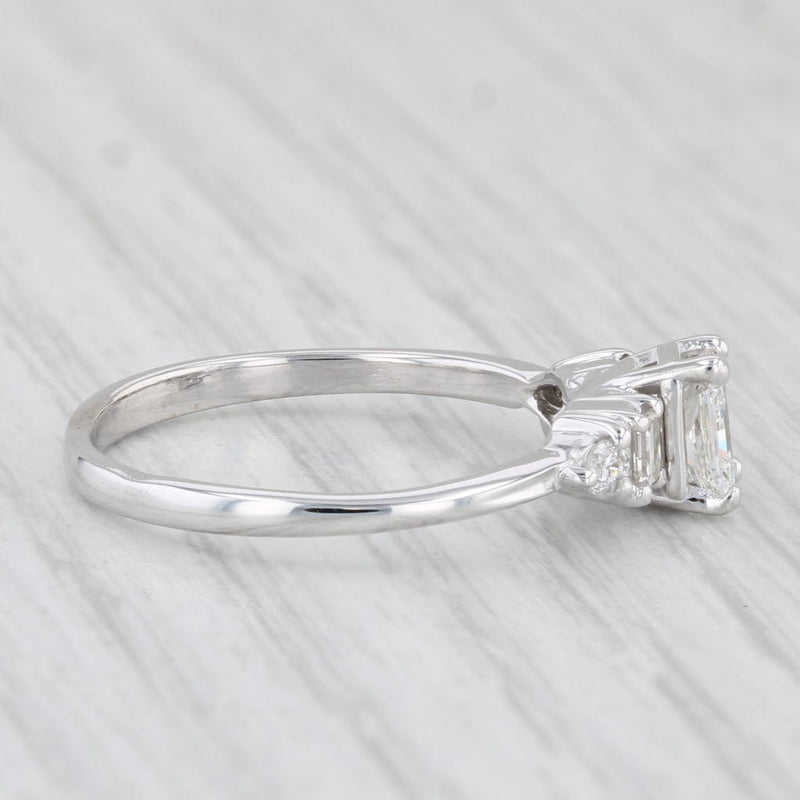 0.81ctw Diamond Engagement Ring 18k White Gold Size 7