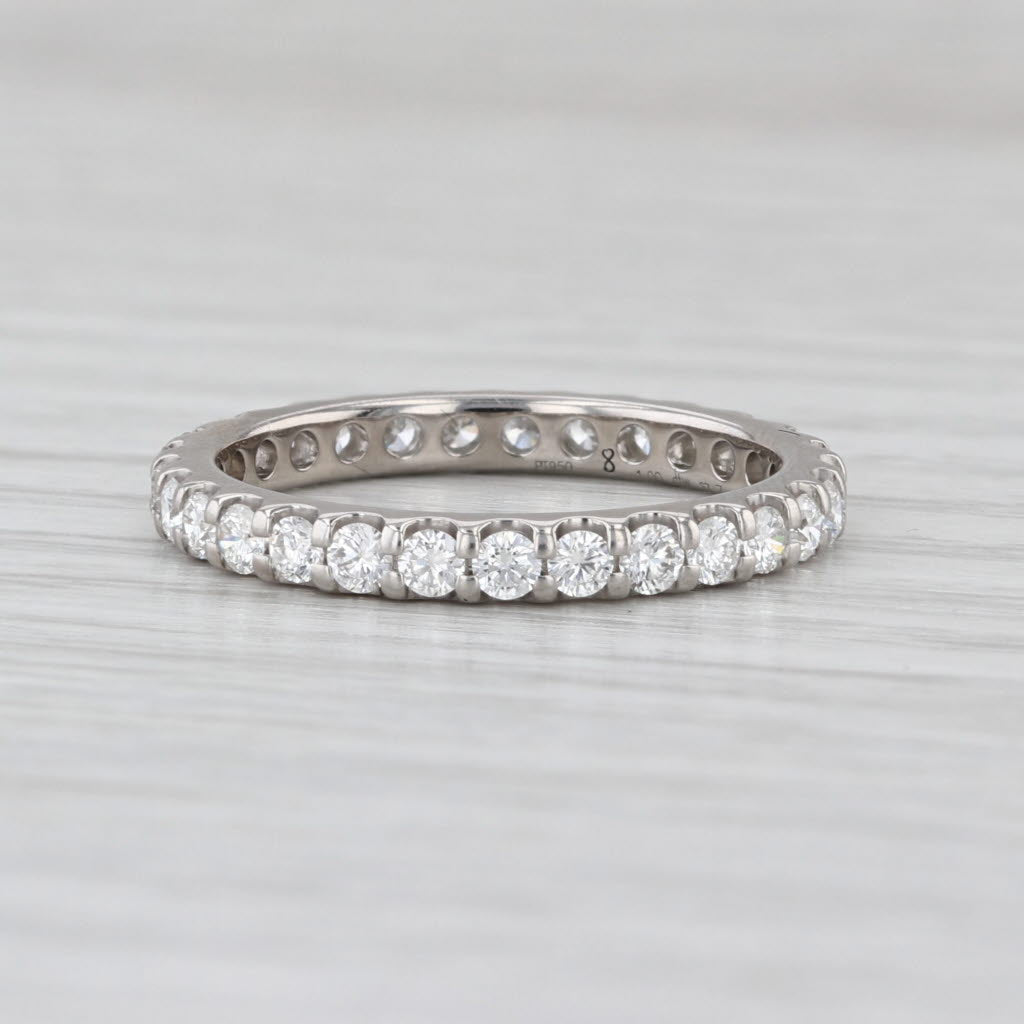 1ctw Diamond Platinum Eternity Band Size 7 Stackable Wedding Anniversary Ring