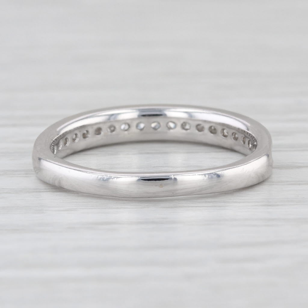 0.40ctw Diamond Wedding Band 10k White Gold Size 8.75 Stackable Anniversary Ring