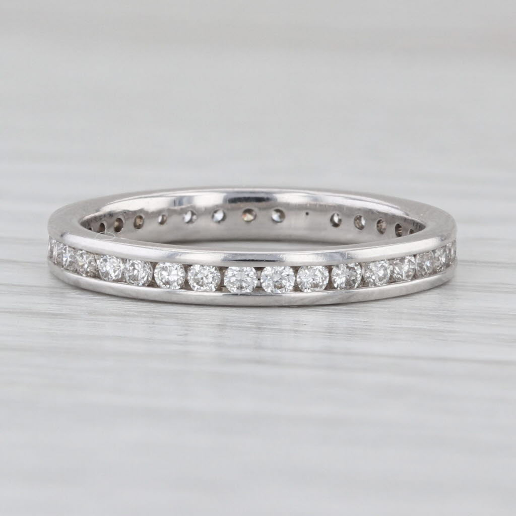 0.48ctw Diamond Eternity Band 14k White Gold Wedding Ring Size 5 Stackable