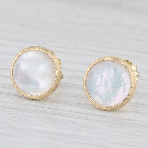 Marco Bicego Jaipur Mother of Pearl Stud Earrings 18k Yellow Gold