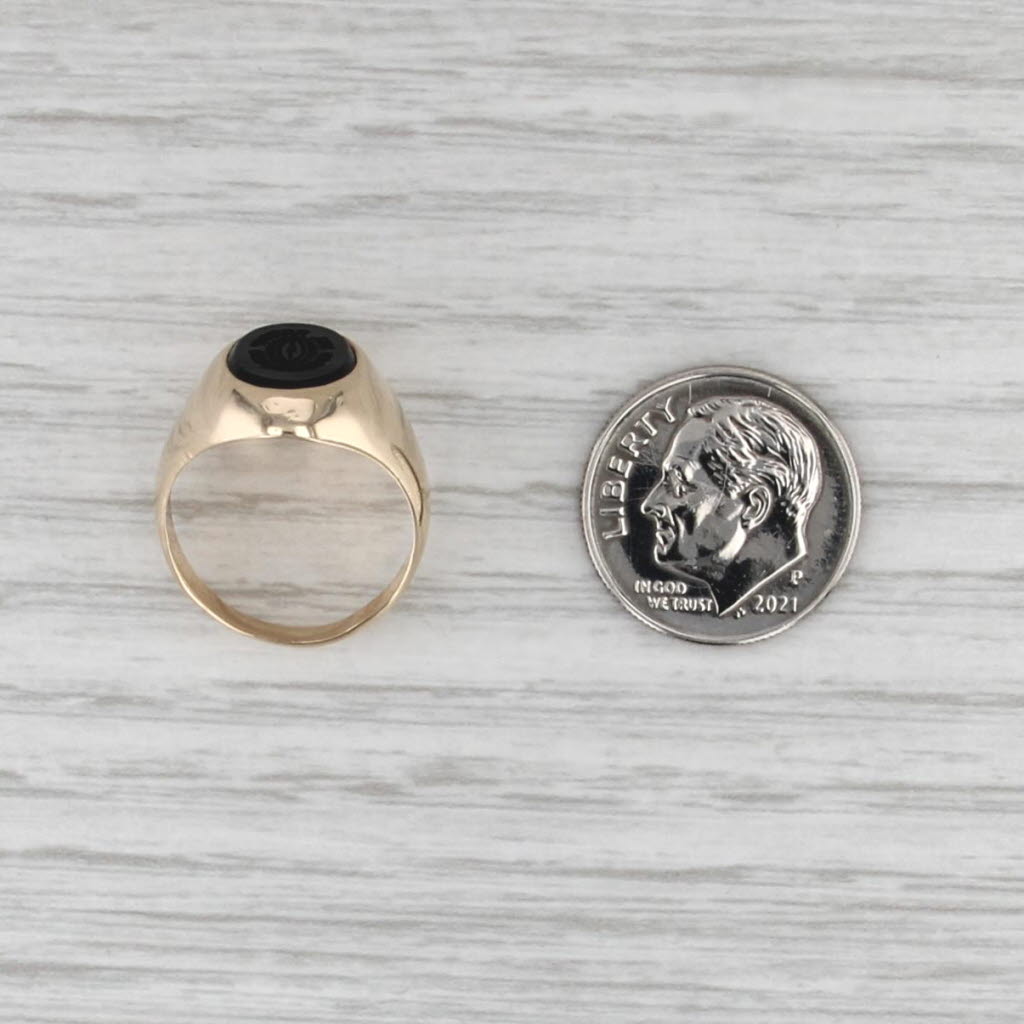 Greensboro Day School Signet Class Ring 10k Yellow Gold Size 4.5