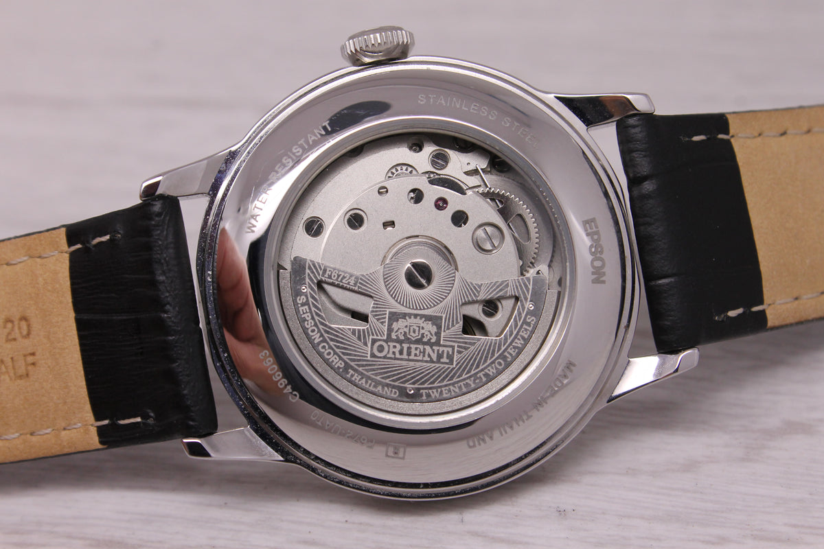 Orient Bambino Version 7 38mm Stainless Steel Automatic Watch Date RA-AC0M03S30B