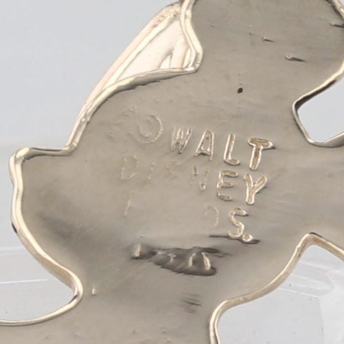 Classic Mickey Mouse Pendant 10k Yellow Gold Figural Disney Cartoon Keepsake