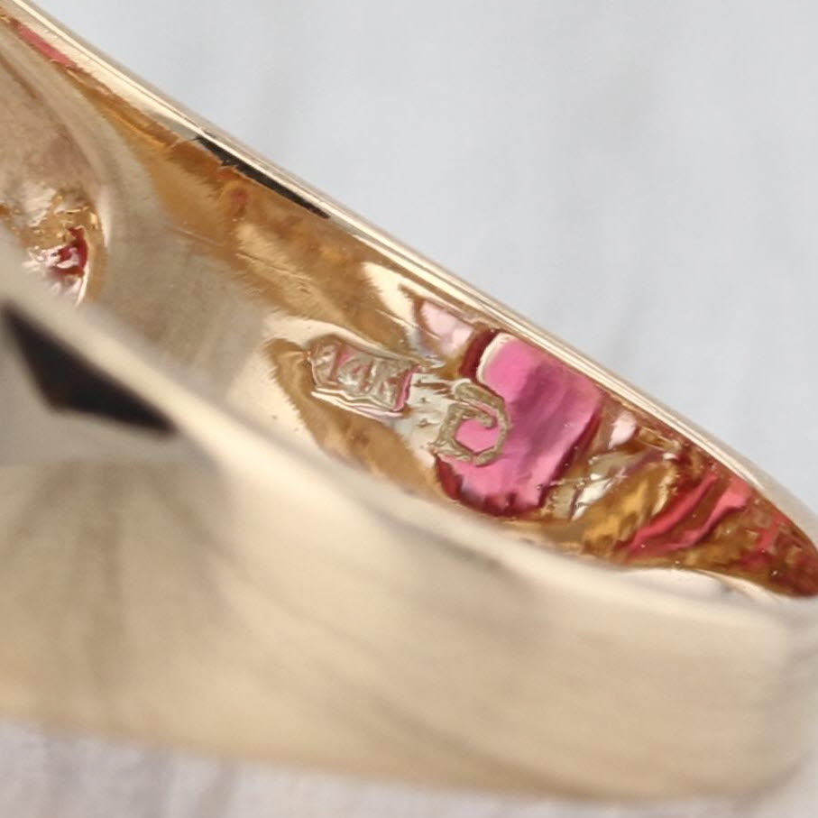 5.07ctw Pink Sapphire Rubellite Tourmaline Diamond Ring 14k Yellow Gold Size 8