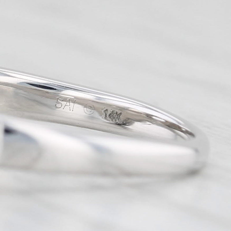 Light Gray 0.50ctw Diamond Princess Halo Engagement Ring 14k White Gold Size 5