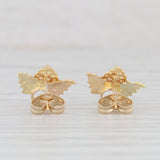 Coleman Co Black Hills Gold Grape Bunch Stud Earrings 14k Yellow Rose Green Gold