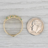 Gray 1.30ctw Emerald Cubic Zirconia Multi-Band Harem Ring 14k Yellow Gold Size 7