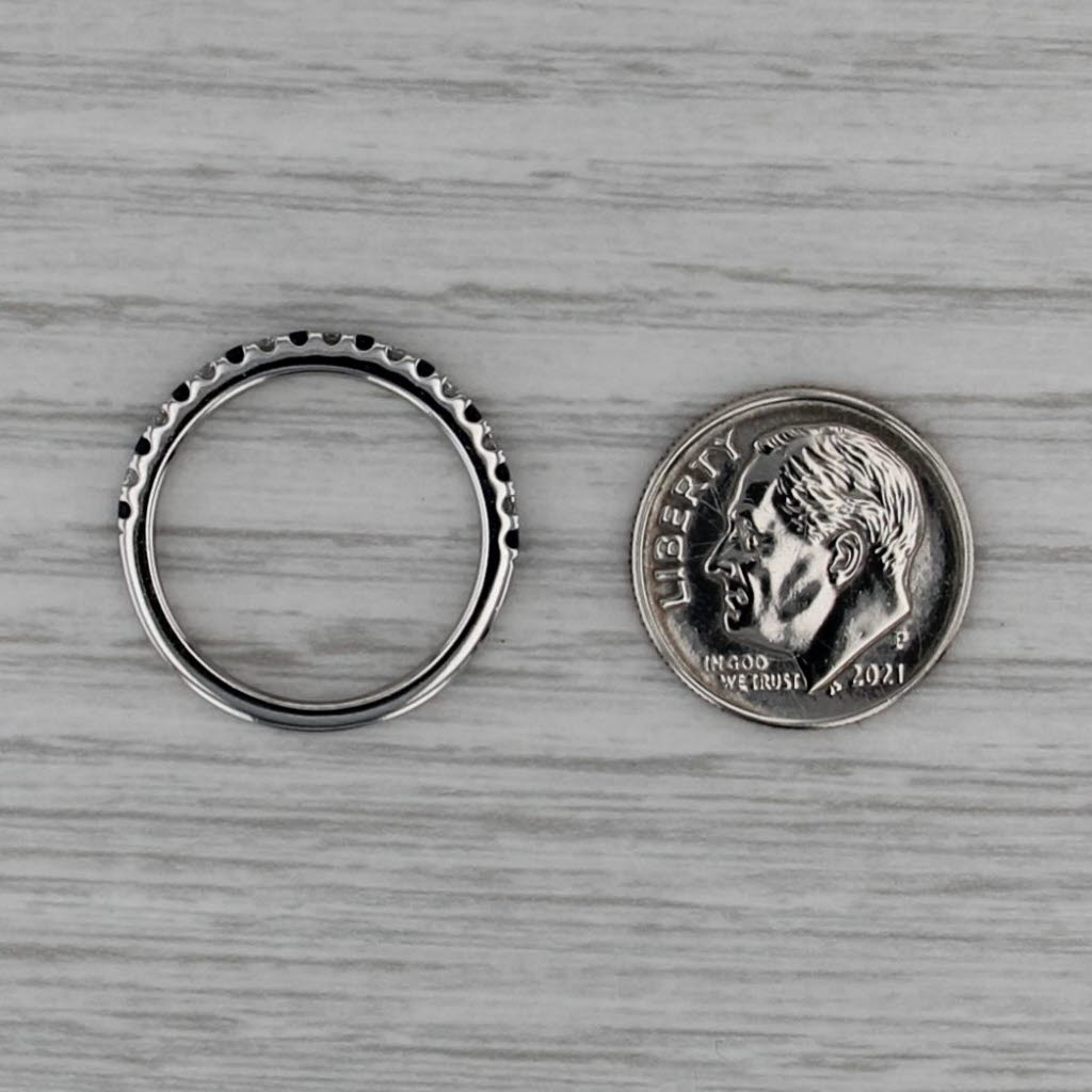 Vera Wang Love 0.34ctw Sapphire Diamond Band 14k Gold Stackable Wedding Ring