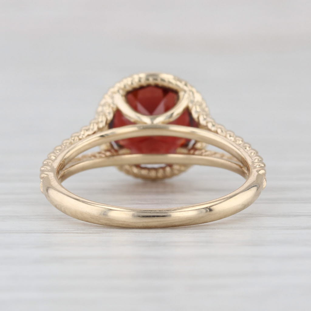 2.40ct Round Garnet Solitaire Ring 14k Yellow Gold Size 6