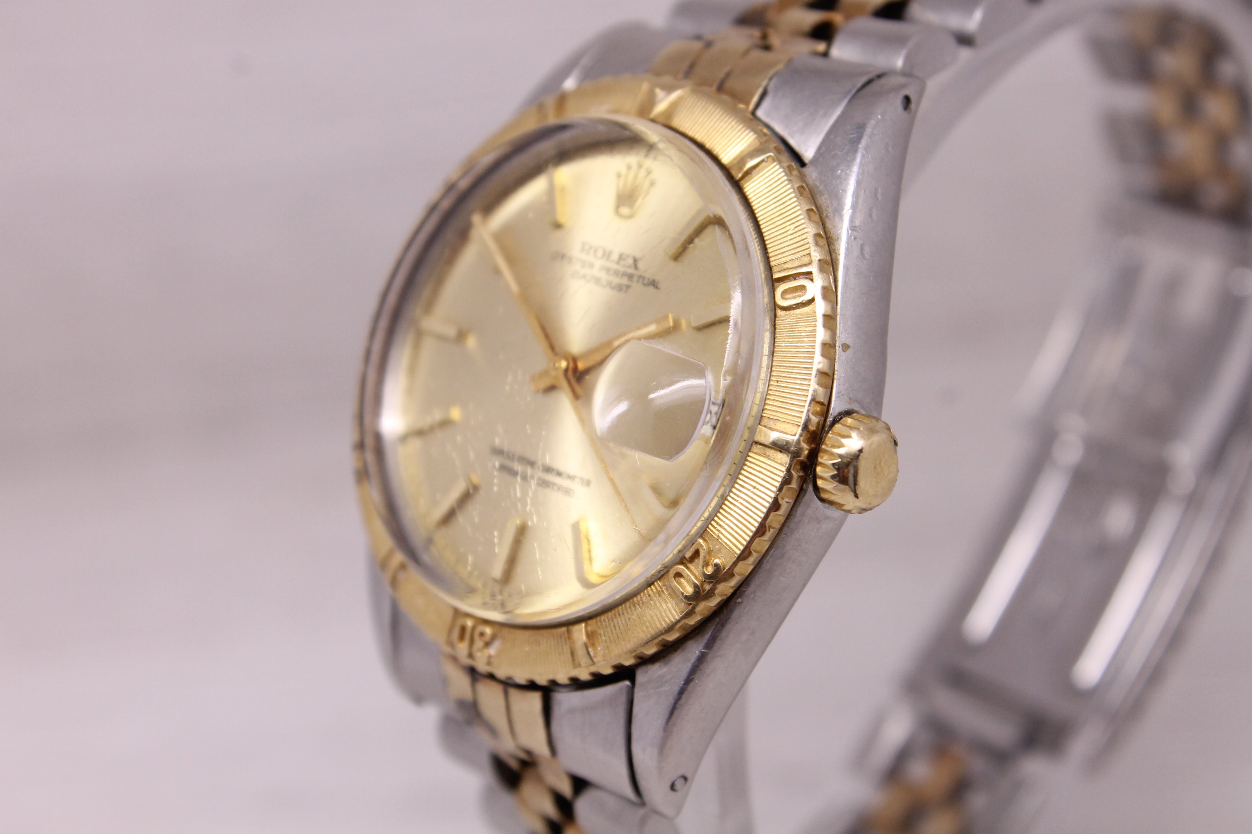 Vintage 1966 Rolex Datejust Turn-O-Graph Mens 14k & Steel 36mm Watch Original
