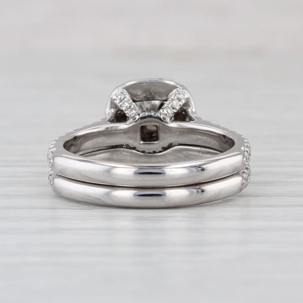 Neil Lane 1.45ctw Diamond Halo Engagement Ring Wedding Band Bridal Set 14k Gold