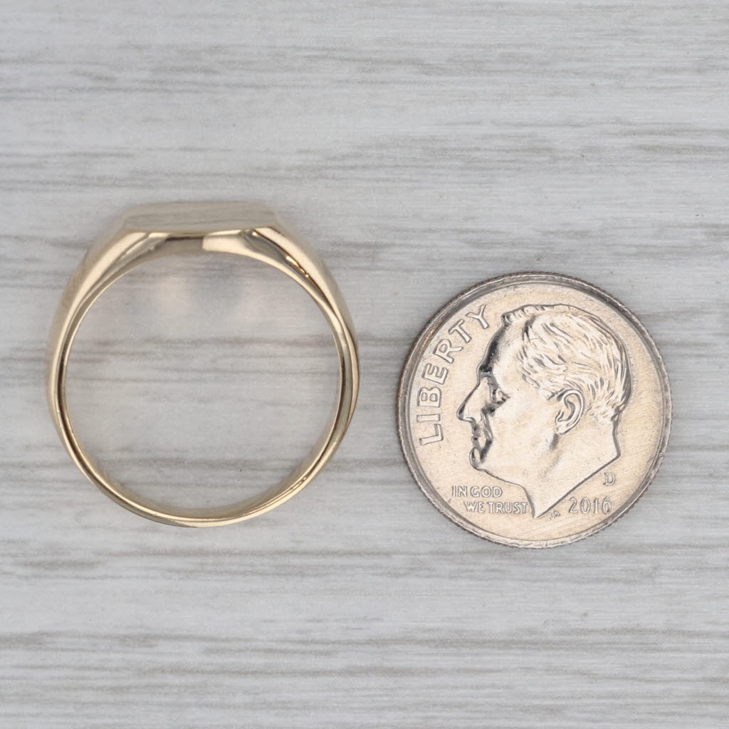 Engravable Signet Ring 14k Yellow Gold Size 7 Vintage