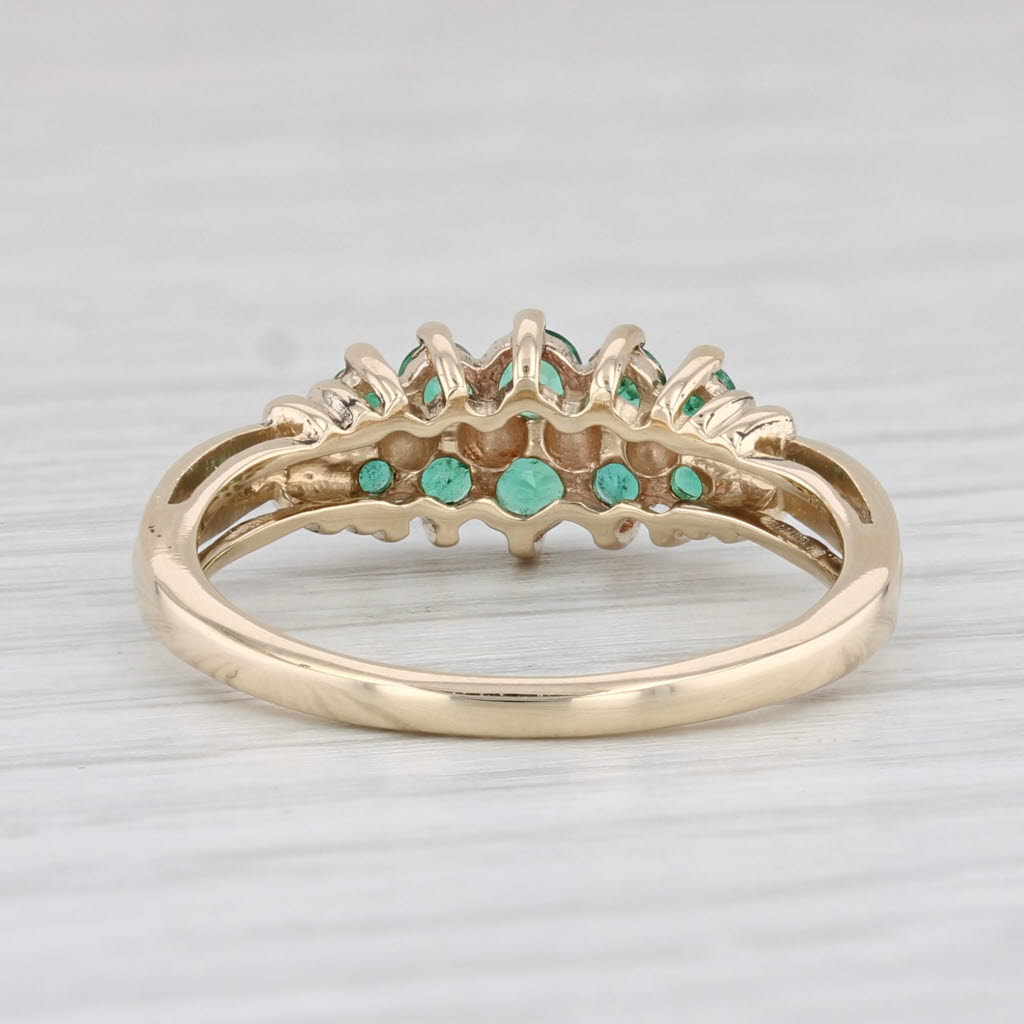 Light Gray 0.60ctw Emerald Ring 14k Yellow Gold Size 8