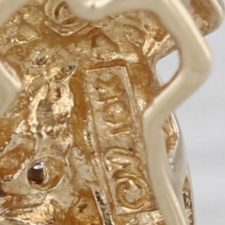 0.81ctw Blue Sapphire Diamond Pendant 10k Yellow Gold Small Drop