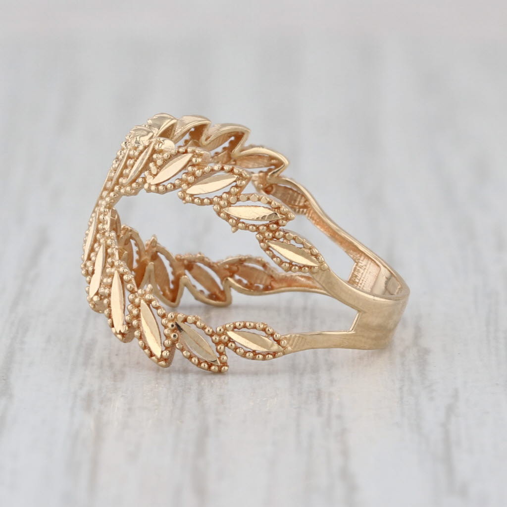 Fancy X Cross Over Double Band Ring 18k Yellow Gold Statement