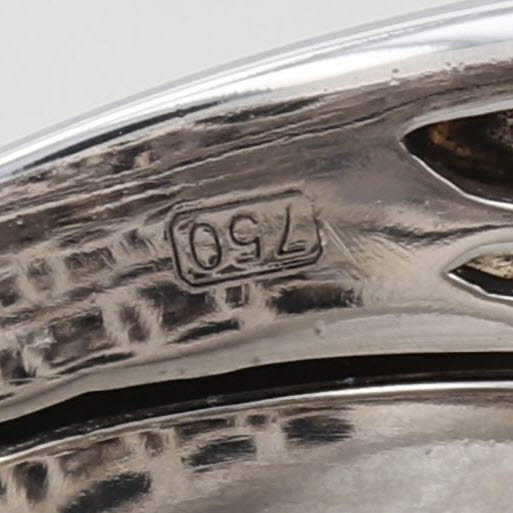 Roberto Coin Sapphire Diamond Flower Ring 18k White Gold Size 7.5 Cocktail