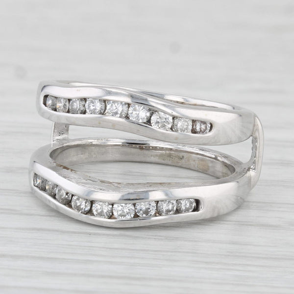 0.50ctw Diamond Ring Jacket Guard Enhancer 14k White Gold Size 6-6.25 Bridal