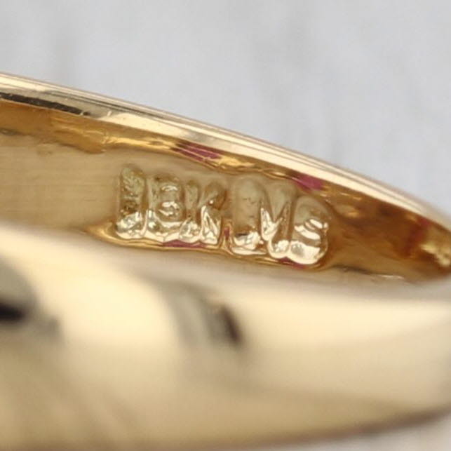 1.06ctw Ruby Diamond Ring 18k Yellow Gold Size 7.5 Stackable