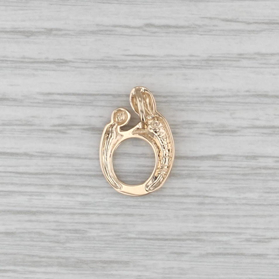 Mother & Child Pendant 14k Yellow Gold Gift Keepsake