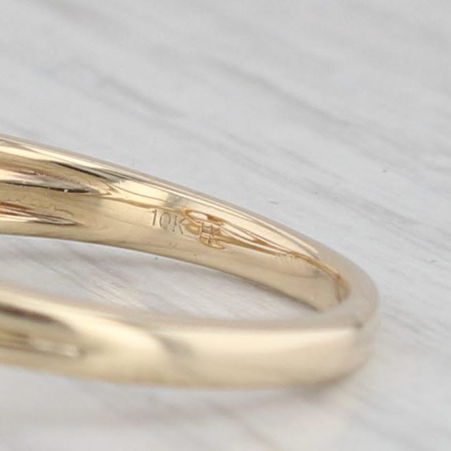 0.12ctw Diamond Knot Ring 10k Yellow Gold Size 8.75