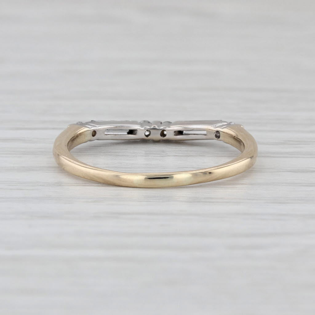 0.37ctw Diamond 2-Toned Wedding Ring 14k White Yellow Gold Size 7.5 Band