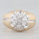 Belcher Set Vintage 0.49ctw Diamond Ring 14k Yellow White Gold Size 9.25