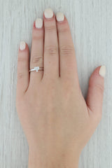 0.51ct Diamond Heart Solitaire Engagement Ring 14k White Gold Size 5.25