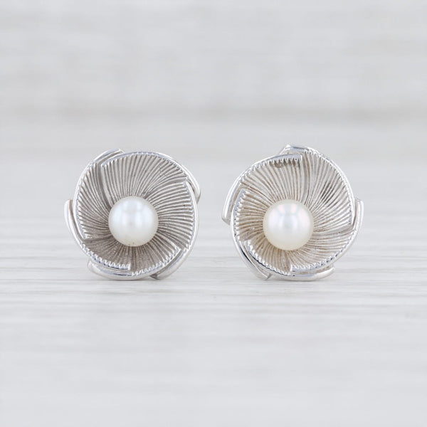 Light Gray New Bastian Inverun Cultured Pearl Stud Earrings Sterling Silver 12845