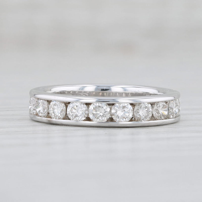 1ctw Diamond Wedding Band 14k White Gold Size 5 Ring IGI Card
