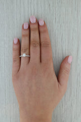 Dark Gray New 0.78ctw Diamond Engagement Ring 14k White Gold Size 6.5 GIA G VS1