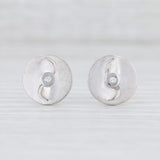 Light Gray New Bastian Inverun Diamond Circle Stud Earrings Sterling Silver 12888