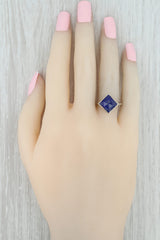 New Nina Nguyen Blue Lapis Lazuli Ring Spirit Sterling Silver Sz 7.25 Solitaire