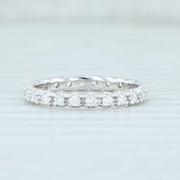 Light Gray New 0.46ctw Diamond Eternity Ring 14k White Gold Size 6 Wedding Stackable Band