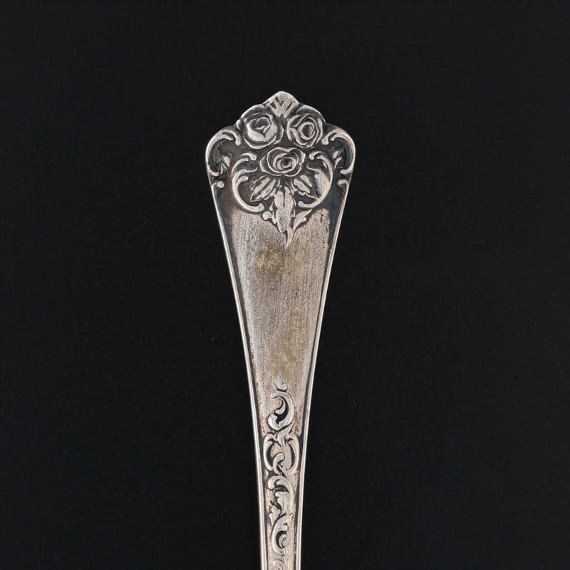 Black Vintage Mason City Iowa Souvenir Spoon Sterling Silver Wendell Floral